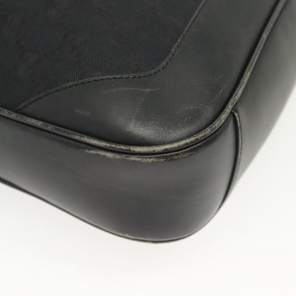 GUCCI Bamboo GG Canvas Hand Bag Black Silver 001 001 - Picture 12 of 16